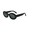 Lightweight UV Protection Oval Sunglasses Women Sunglasses 4S194CPLB-38BL