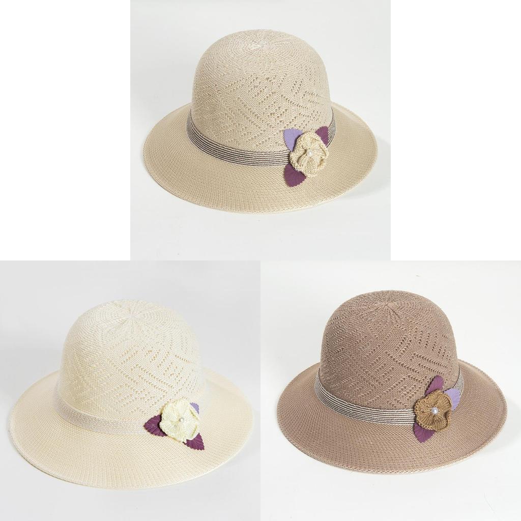 Mint Flower Summer Hat With Wide Brim For Women Sun Protection And Breathability