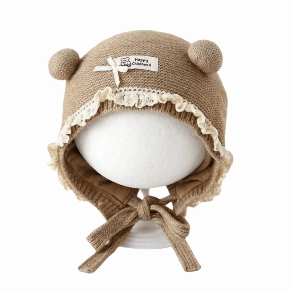 Breathable Winter Baby Crochet Hat Cold-Resistant Winter Baby Lacing Cap Outdoor Activities