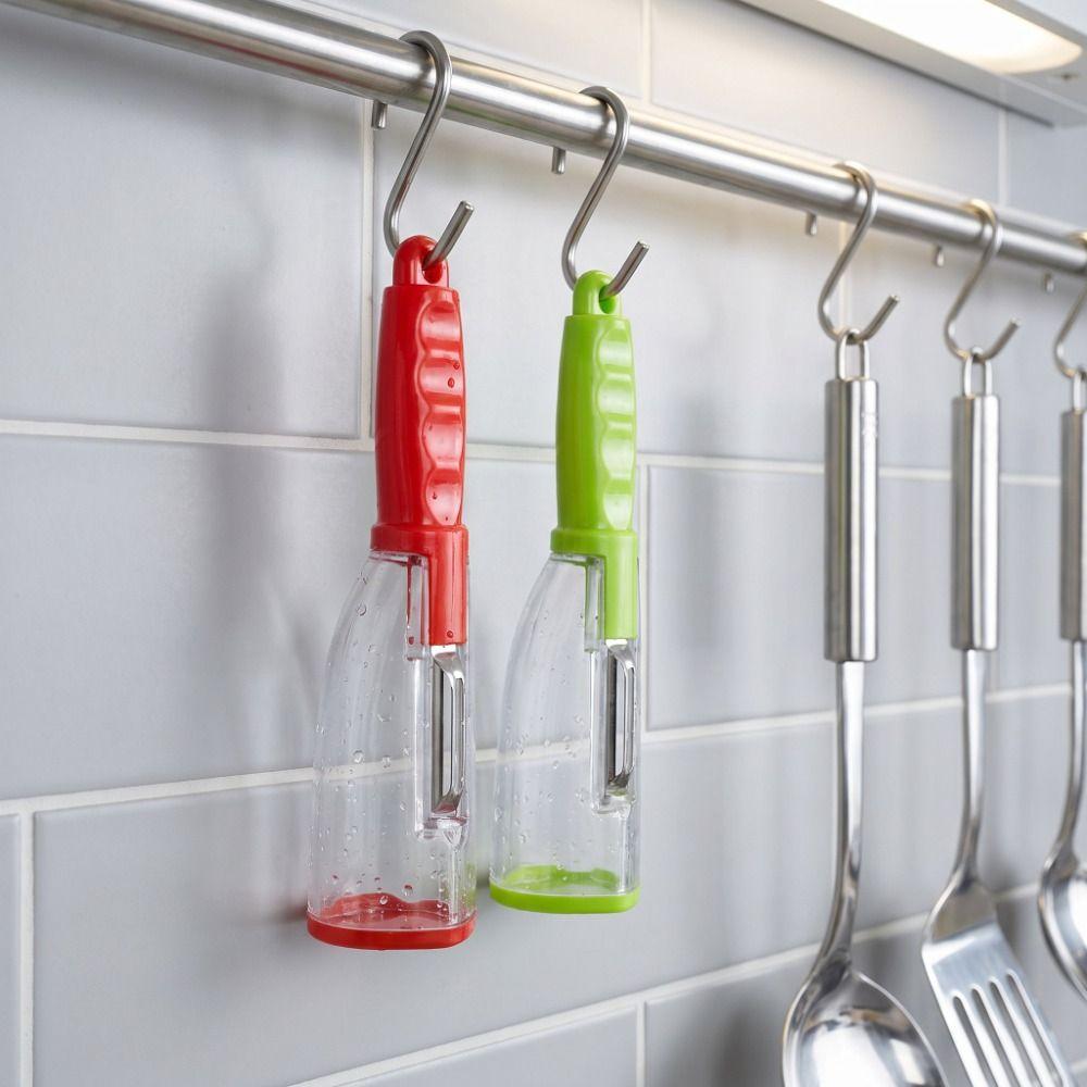 Ergonomic Handle Vegetable Peeler Storage Tube Peeler with Organizer Gadgets Fruit Peeler Camping