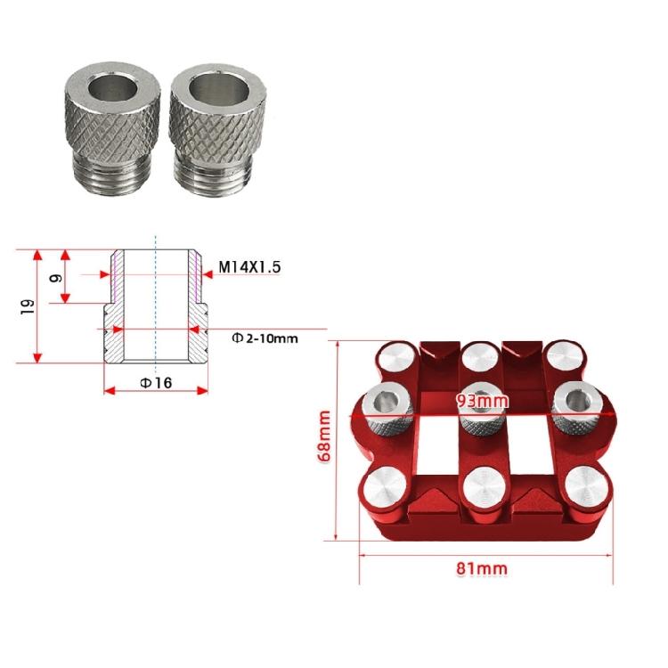 Woodworking Alignment Jig SelfCentering Woodworking Dowel Gauge Durability Aluminum Alloy Construction 3 Drill Size