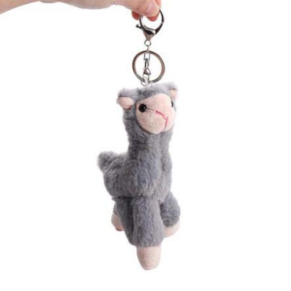 Handmade Backpack Accessory Sheep Key Ring Alpaca Keychain Animal Keyring Stuffed Toy Keychain