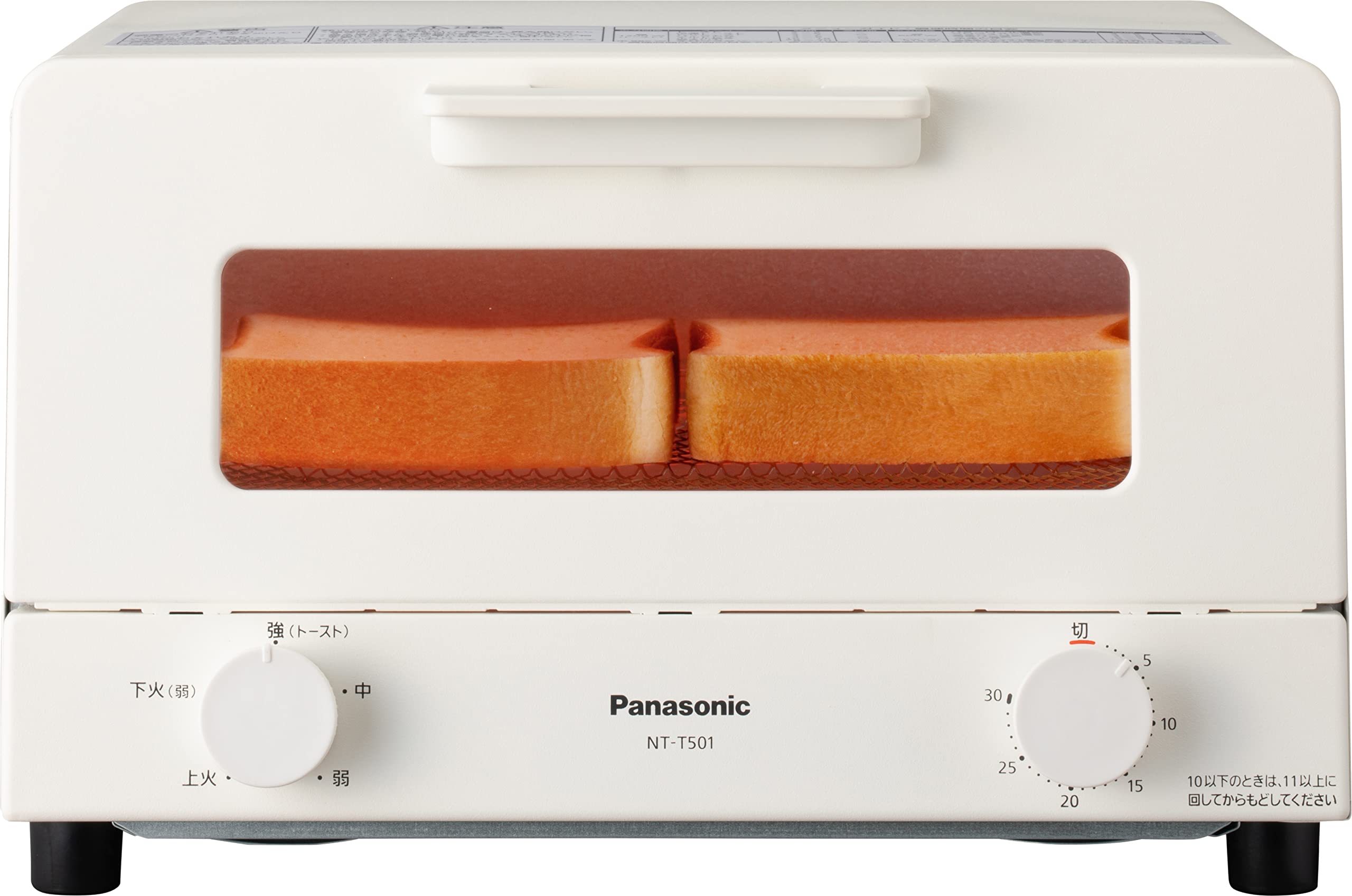 

Тостер Panasonic підтримує 4 печі, оснащені 30-хвилинним білим тостером, шматочками, таймером, NT-T501-W білий