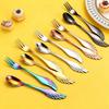 Creative 304 Stainless Steel Wing Spoon & Fork Set - 2-Piece for Dessert, Coffee & Hotels