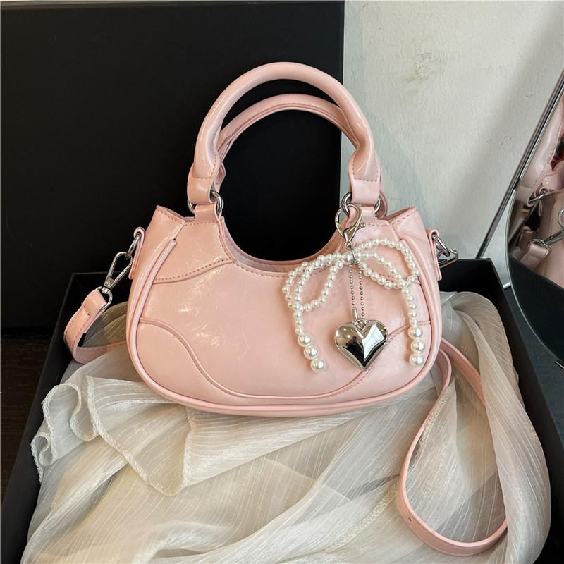 

Сумка-мессенджер из искусственной кожи с бантом из жемчуга, женская сумка через плечо