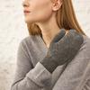 CALLAITE 100% Cashmere Flap Gloves - Charcoal