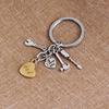 Creative Wrench Spatula Mom Dad Love Heart Key Chain Father/Mother's Day Gift