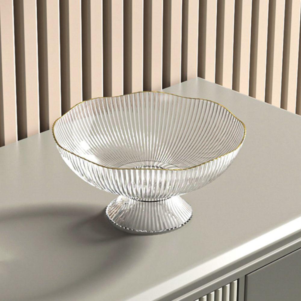 High Feet Draining Fruit Plate Large Capacity Snack Serving Bowl INS Living Room Fruit Basket Home