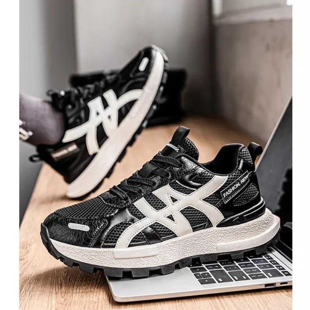 

Men s Shoes Summer Mesh Breathable Casual Sneakers Versatile Thick Soled Comfortable Fashion Trend Non slip Chunky sneakers 44