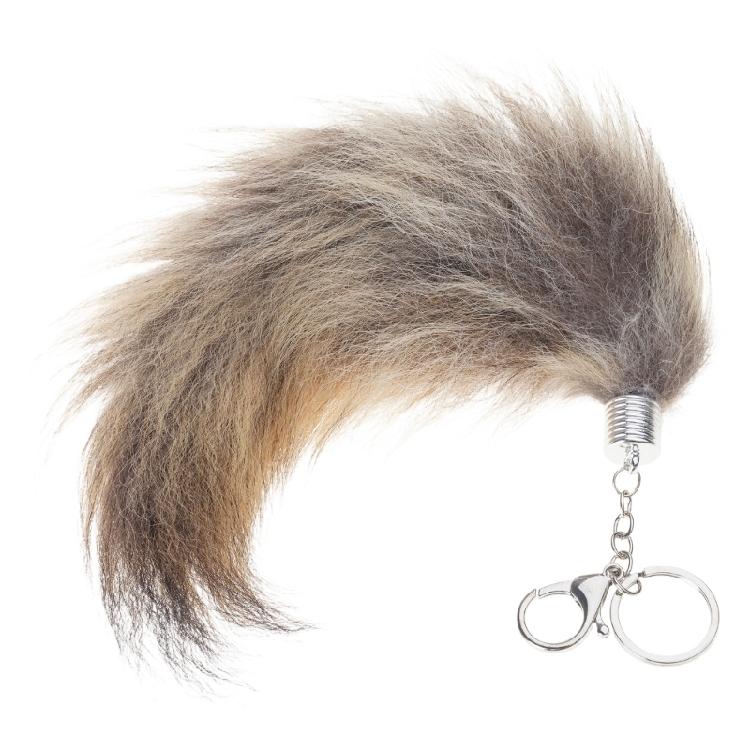 Плюшевый хвост лисы Брелок-подвеска Животный хвост Брелок-шарм Брелоки для ключей автомобиля Украшение для сумочки