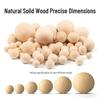 Large Natural Solid Wood Handmade Round Beads for DIY, Paintable