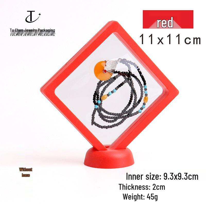 Red Jewelry Display and Storage Box for Earrings and Pendants