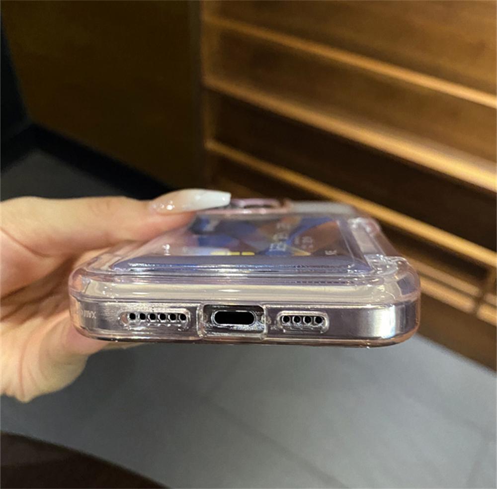 Luxury Transparent Card Slot Holder Wallet Shockproof Case For iPhone 16 15 14 12 11 13 Pro Max 15 Plus Clear Hard Acrylic Cover