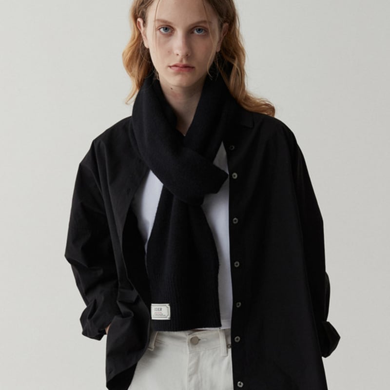 ODER Hole Cashwool Muffler-black