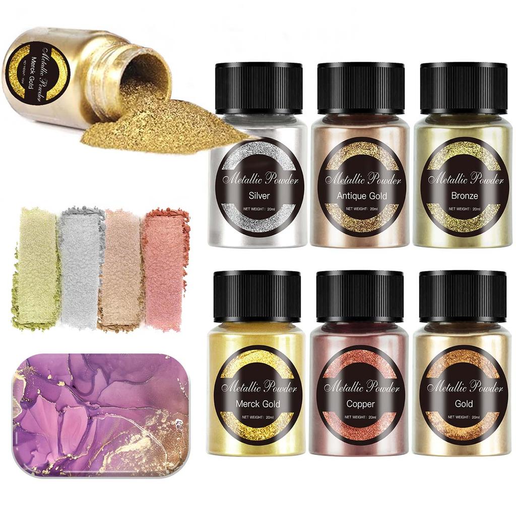 20ml Metallic Powder UV Resin Pigment DIY Crystal Epoxy Resin Mold Dye Gold Pearlescent Colorant For Jewelry Crafts Making
