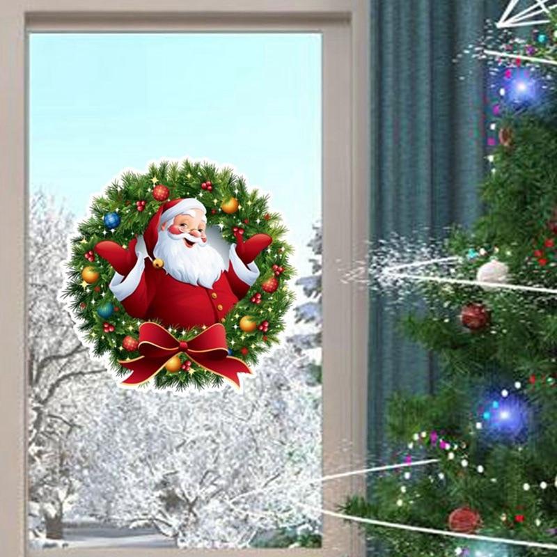 Weihnachtsmann Frohe Weihnachten Wandaufkleber Festival Dekoration Wohnzimmer Home Fenster Glastür Neujahr Aufkleber