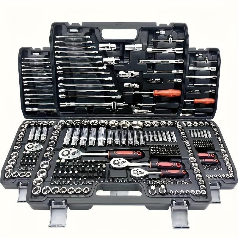 216-Piece Professional Socket Set - 1/2" 3/8" 1/4" Drive SAE & Metric, 72-Tooth Ratchet for Automotive & Home Repair