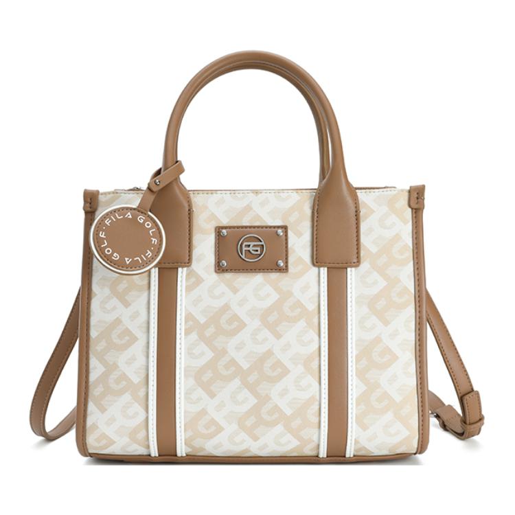 FILA Golf Series High-Sensitivity Fabric Shoulder Crossbody Bag Women bags White A13W515162F Pale Cyan