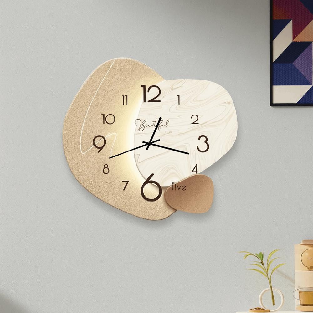 Nordic Digital Wall Clock Easy To Read Wall Hanging Clock Wall Painting Light  Dining Table