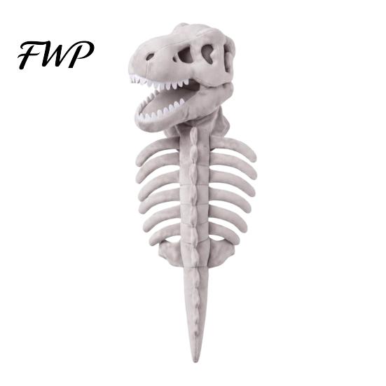 Night Walking Reflective Pet Apparel Glow In The Dark 3D Dinosaur Skeleton Costume, Plush Halloween Cosplay Outfit for Cats Dogs, Luminous Dino