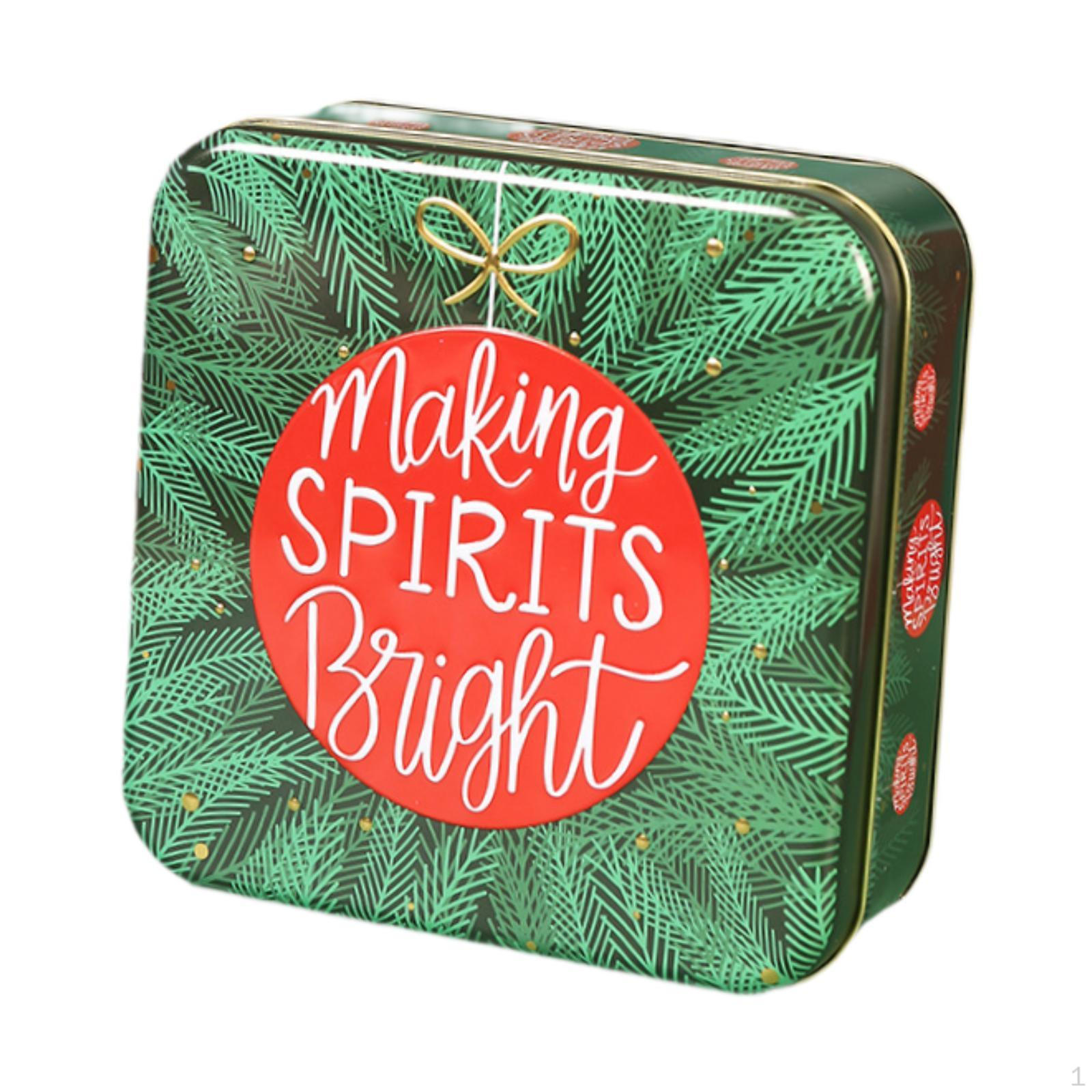 

Рождественский контейнер для печенья и конфет, коробка для рождественских угощений на новогоднюю вечеринку Green SPIRITS