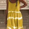 Women's 2025 Tie-Dye Sling Dress - Solid Colors Available