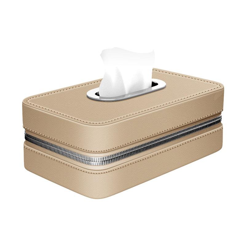 Auto Leder Taschentuchbox Mit Einem Schlichten Und Hochwertigen Gefühl, Autositzlehnen-Armlehnenbox, Multifunktionale Hängende Taschentuch-Aufbewahrungsbox