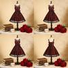 Vintage 50s Lace Cocktail Dress With Floral Pattern For Halloween Party Wear