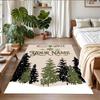 Christmas Custom Name Printed Square Area Rug Soft Non Slip Floor Carpet For Bedroom Holiday Gift