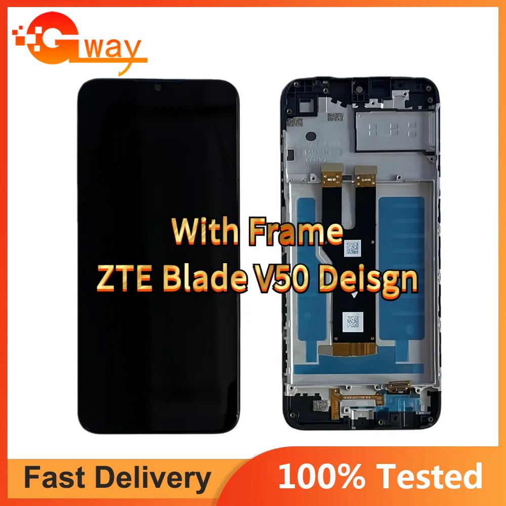 

LCD Screen and Digitizer Full Assembly For With Frame ZTE Blade V50 Deisgn