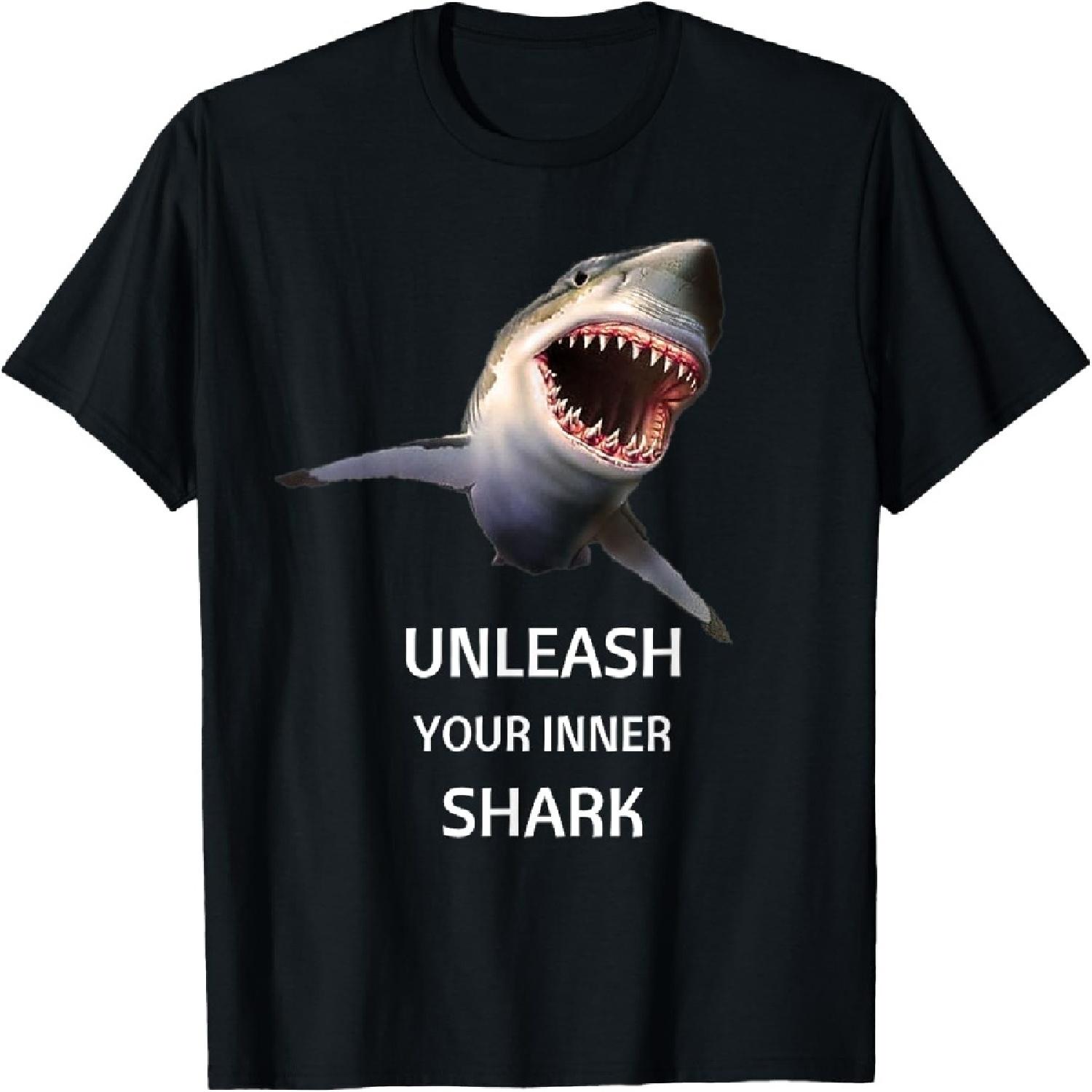 

Unleash Your Inner Shark- Awesome Great White Shark T-Shirt XXXXXL різнокольоровий