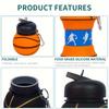 1pc 550ml Basketball Shape Collapsible Portable Water Bottles Suitable for Fitness Outdoor Activities Travel Gifts for Children