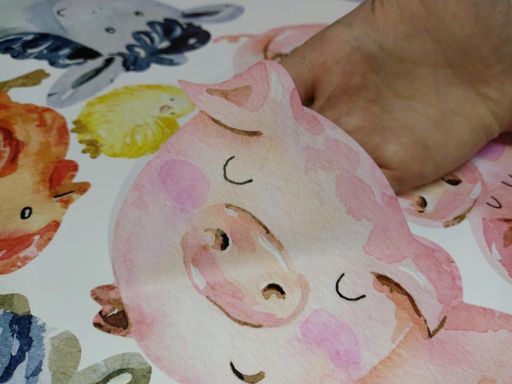 Set of Decorative Stickers for Children - Farm