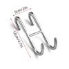 Wall-Mounted Stainless Steel Hooks Double-Sided Hooks for Bathrooms and Kitchens, Easy To Install and Use