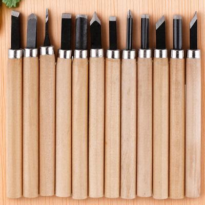 3/6/12PCS Wood Carving Chisel Set Woodworking Tools Hand Chisels Wood Gouges for Woodworkers Professional Wood Carving Tools Kit