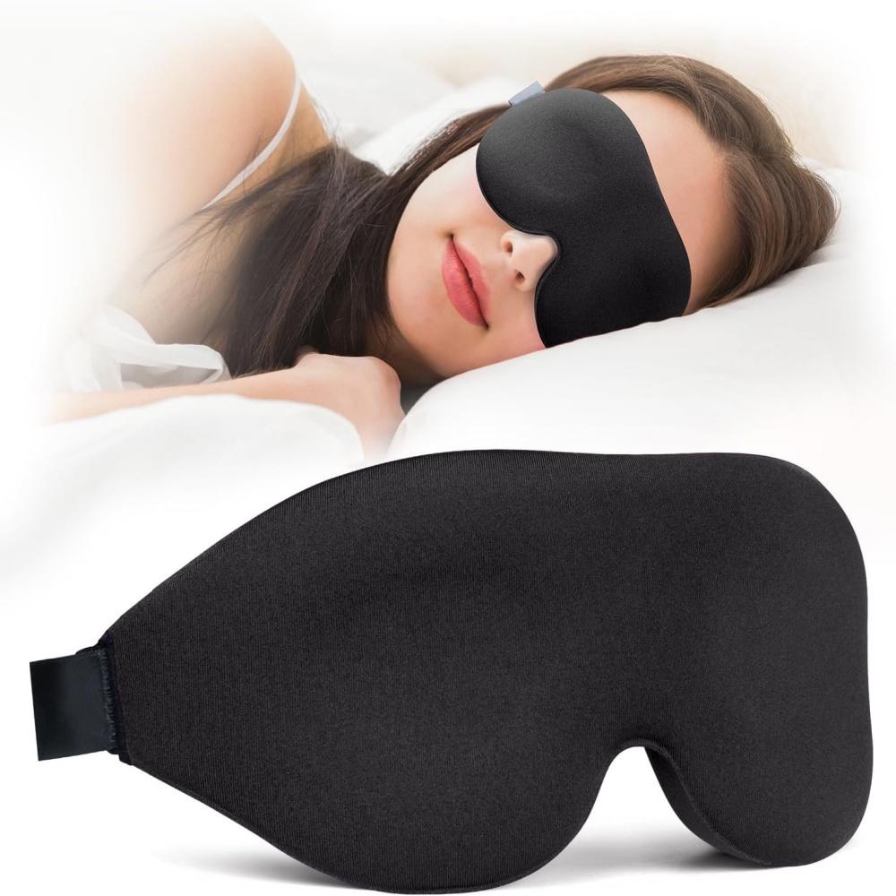 Eye Mask for Sleeping 3D Contoured Cup Blindfold Concave Molded Night Sleep Mask Block Out Light For Women Men Office Home Nap