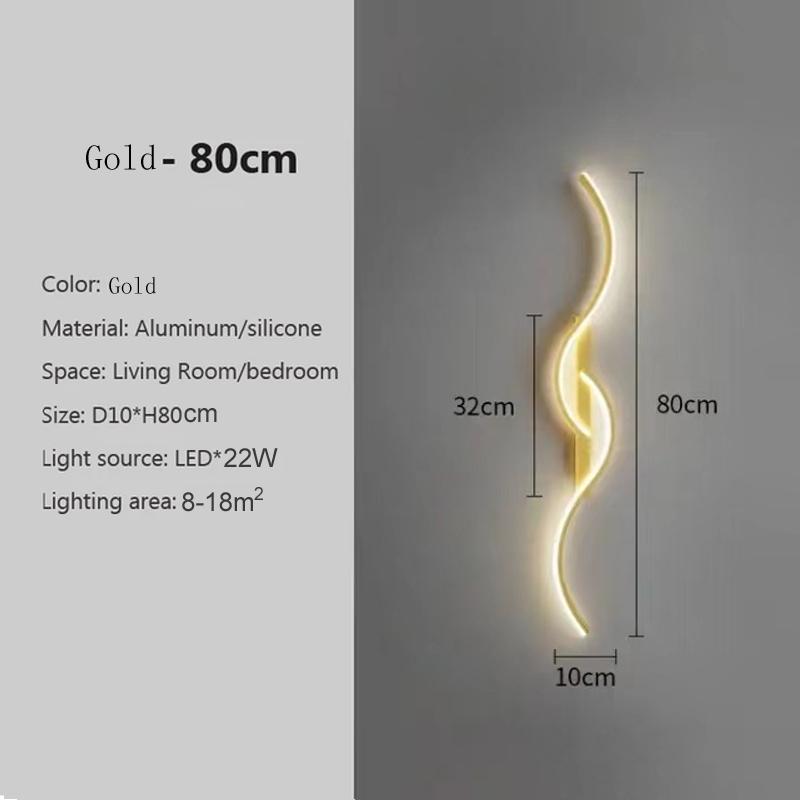 Lampade da Parete a LED a Striscia Lunga per Camera da Letto Soggiorno Luci da Parete a LED per Interni Applique da Parete per Corridoio Passaggio Lampada da Interno AC85-265V