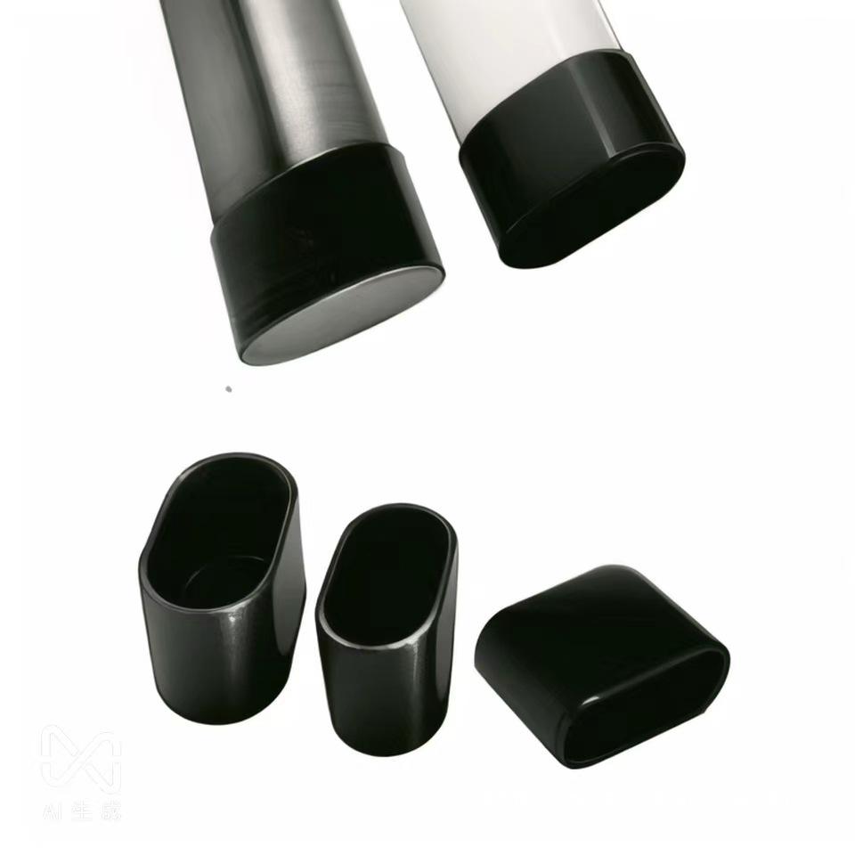 Oval Silicone Chair Leg Covers - Thickened, Silent, Non-Slip Protective Pads for Double Tube Stools and Dining Chairs