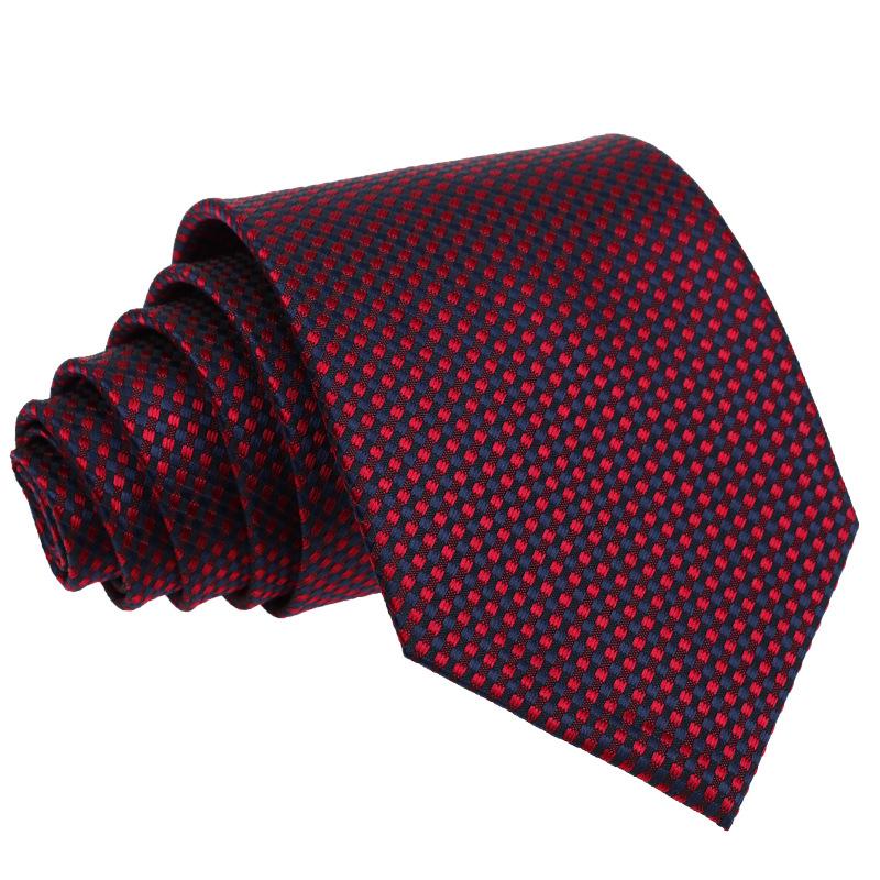 Men's Premium 7.5cm Plaid Polyester Tie for Business, Casual, Wedding, or Best Man Suit.