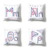 Polyester Pillow Case Decoration Home 26 English Letter Printing Pillow Case British Style Bedside Cushion Cover