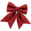 Sparkling Glitter Christmas Bow for Tree and Wreath Decorations for DIY Holiday Projects with Lightweight Polyester