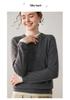 Women's Stylish Color-Block Cashmere Round-Neck Slimming Sweater - Versatile Two-Piece Look