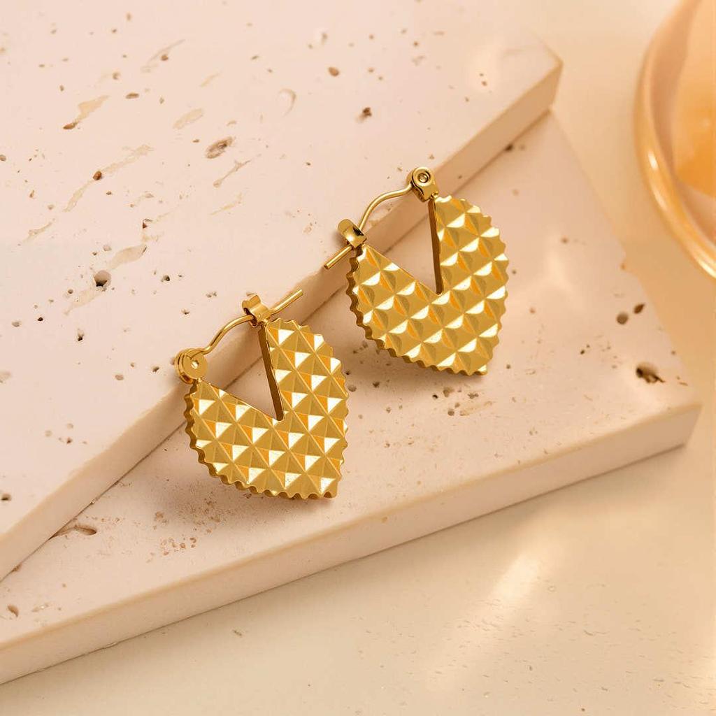 Raffinate Ear Cuff in Acciaio Titanio Oro 18k per Donna