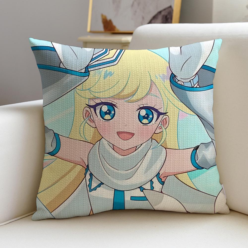 Cute HHimitsu No AiPriS Cushion Cover Breathable and Skinfriendly Linen Pillowcase Square Removable and Washable Cushion