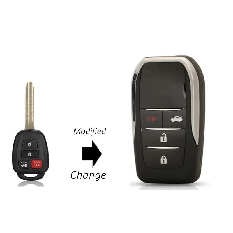 for Toyota Reiz Corolla Vios Camry RAV Prado YARIS 2014 2015 2/3/4 Button TOY43 Blade Upgrade Car Key Housing Modified Key Shell A