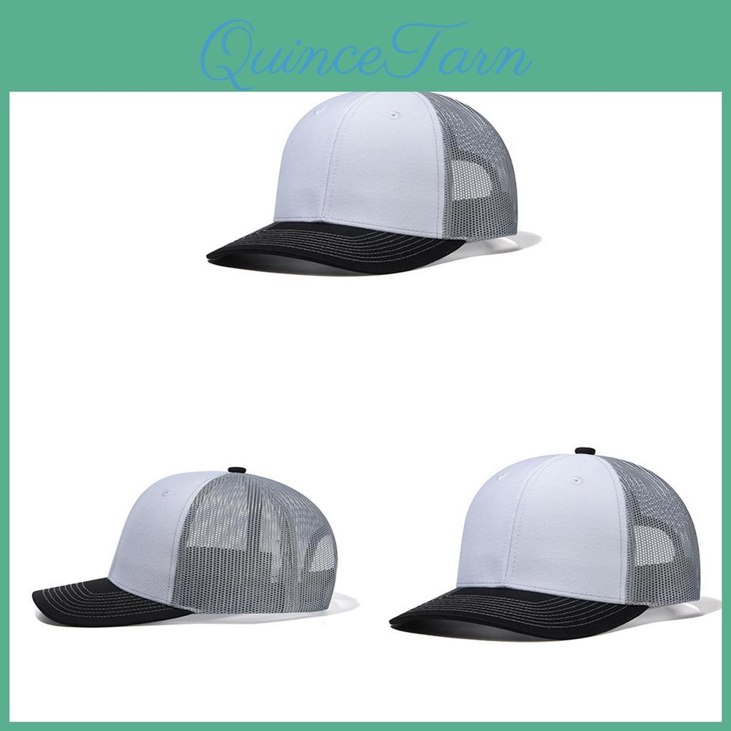Cotton Baseball Cap With Breathable Mesh And Wide Brim For Summer Sun Protection