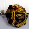 1 PC Automatic Folding Umbrella - Al-Ittihad FC Pattern, Portable & Foldable Design with 8 Ribs, Christmas Birthday Gifts