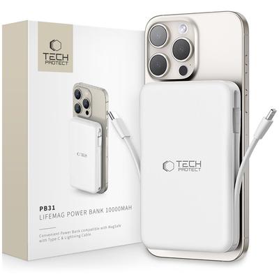 Tech-Protect Pb31 Lifemag Magsafe Power Bank 10000Mah White
