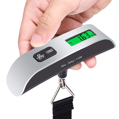 110lb/50kg Digital Handheld Luggage Hanging Baggage Scale With Backlight LCD Display