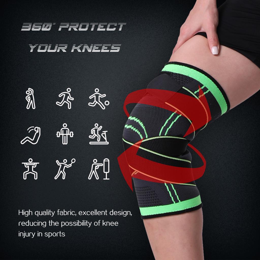 1 Stück Sport-Knieschoner Herren Komprimierende Elastische Kniepolster Unterstützung Fitness-Ausrüstung Basketball Volleyball Stützschoner Hohe Qualität Praktisch Tägliche Nutzung